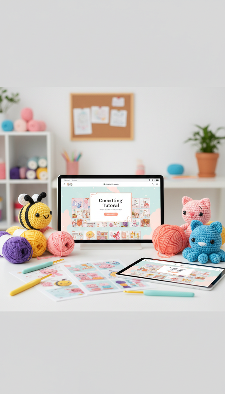 Digital Video Tutorial Access for Crochet Patterns