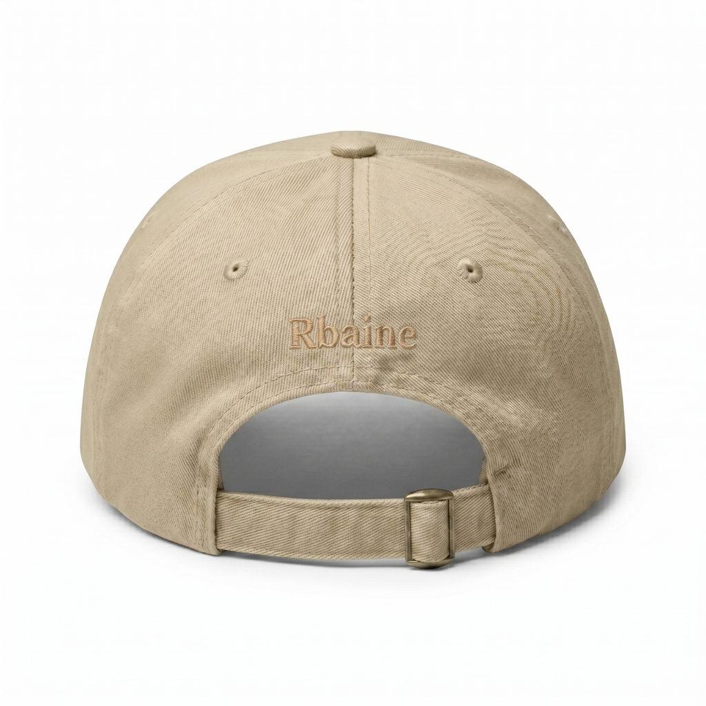 Rbaine Beige Cap with Embroidered Logo