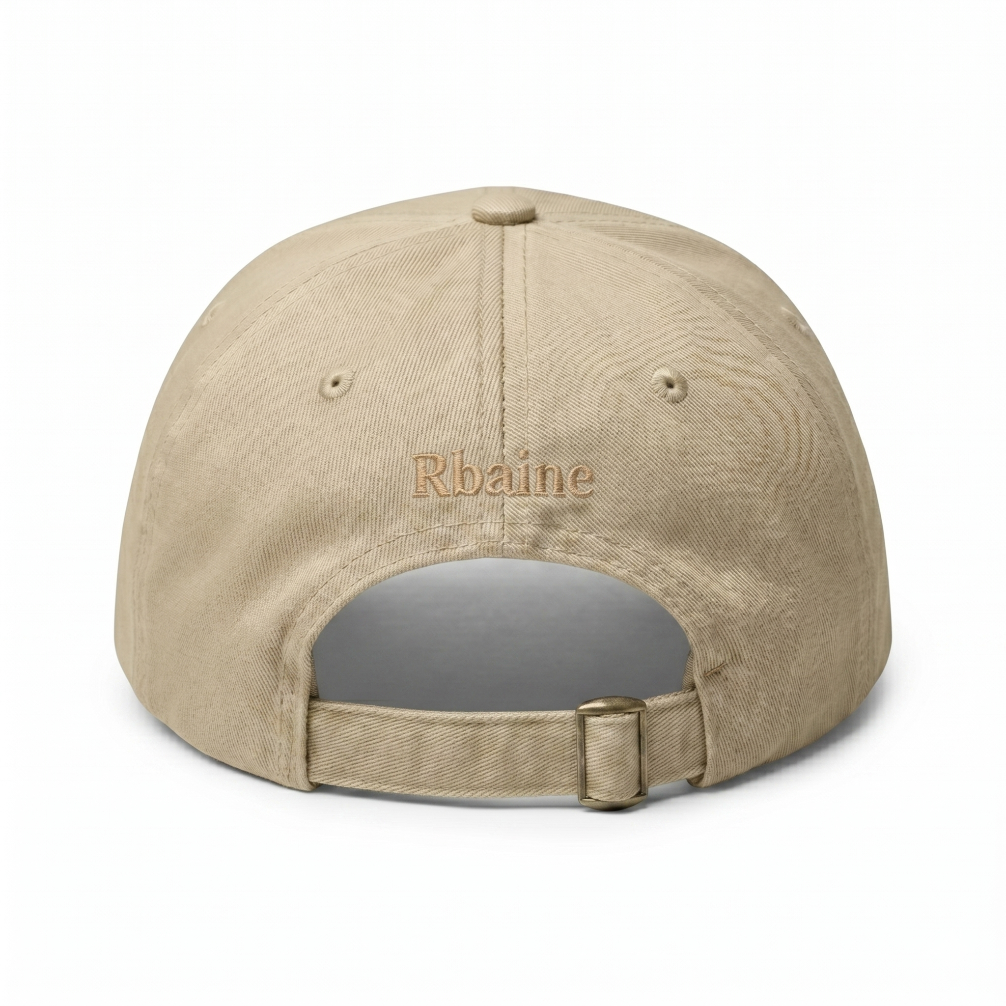 Rbaine Beige Cap with Embroidered Logo