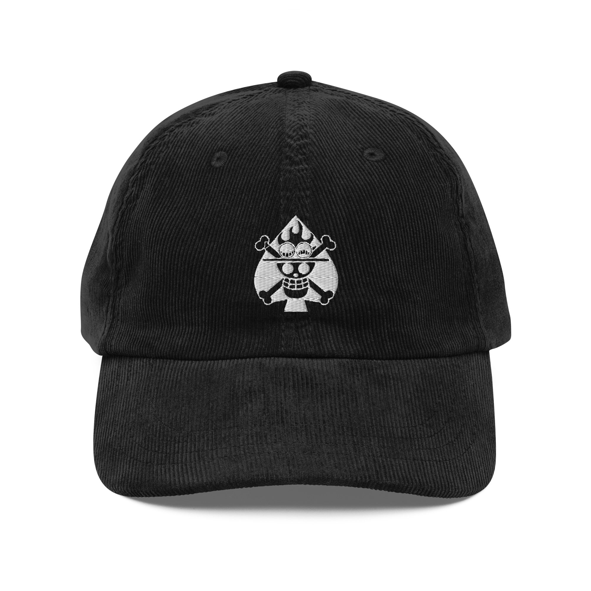 Embroidered Cotton Corduroy Cap
