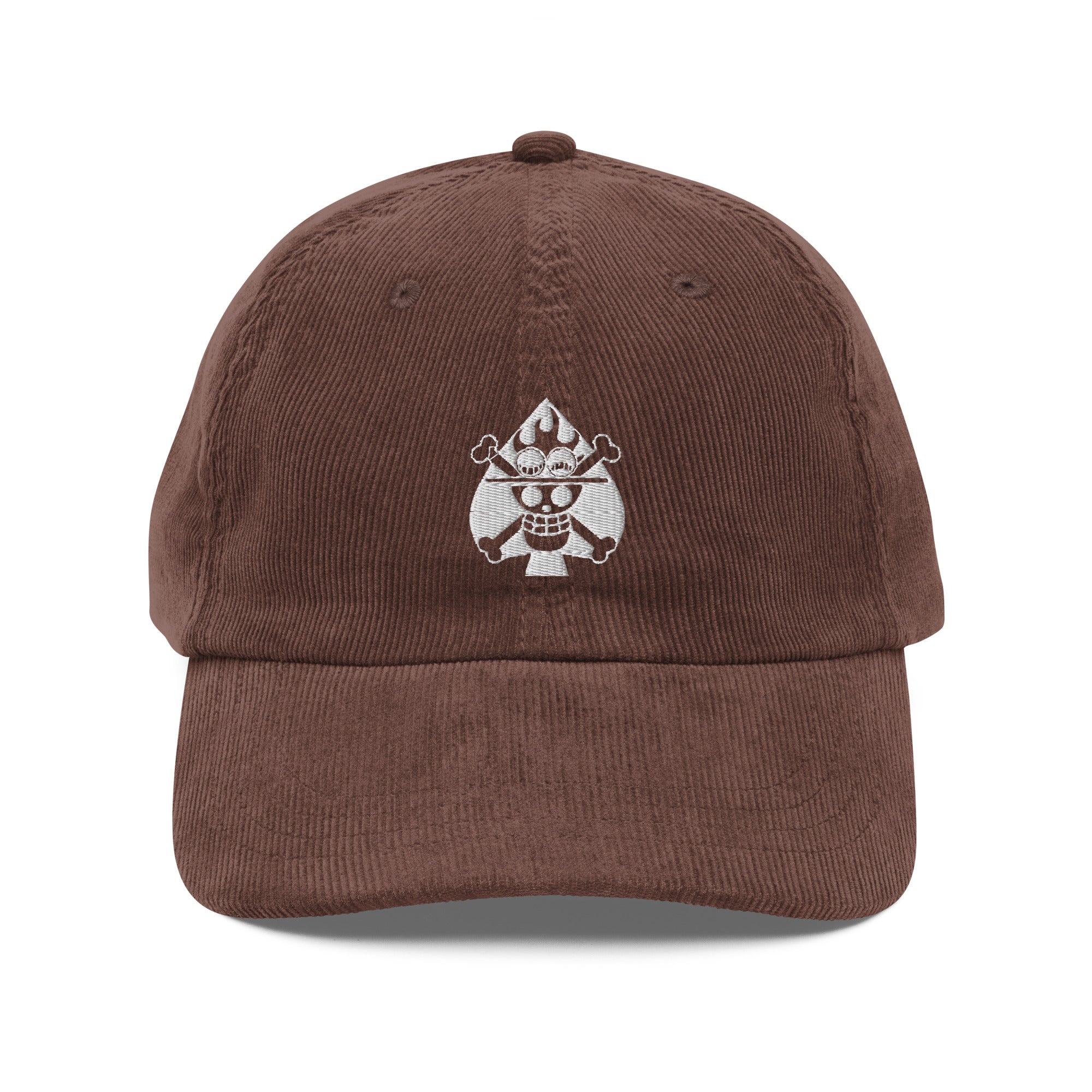 Embroidered Cotton Corduroy Cap