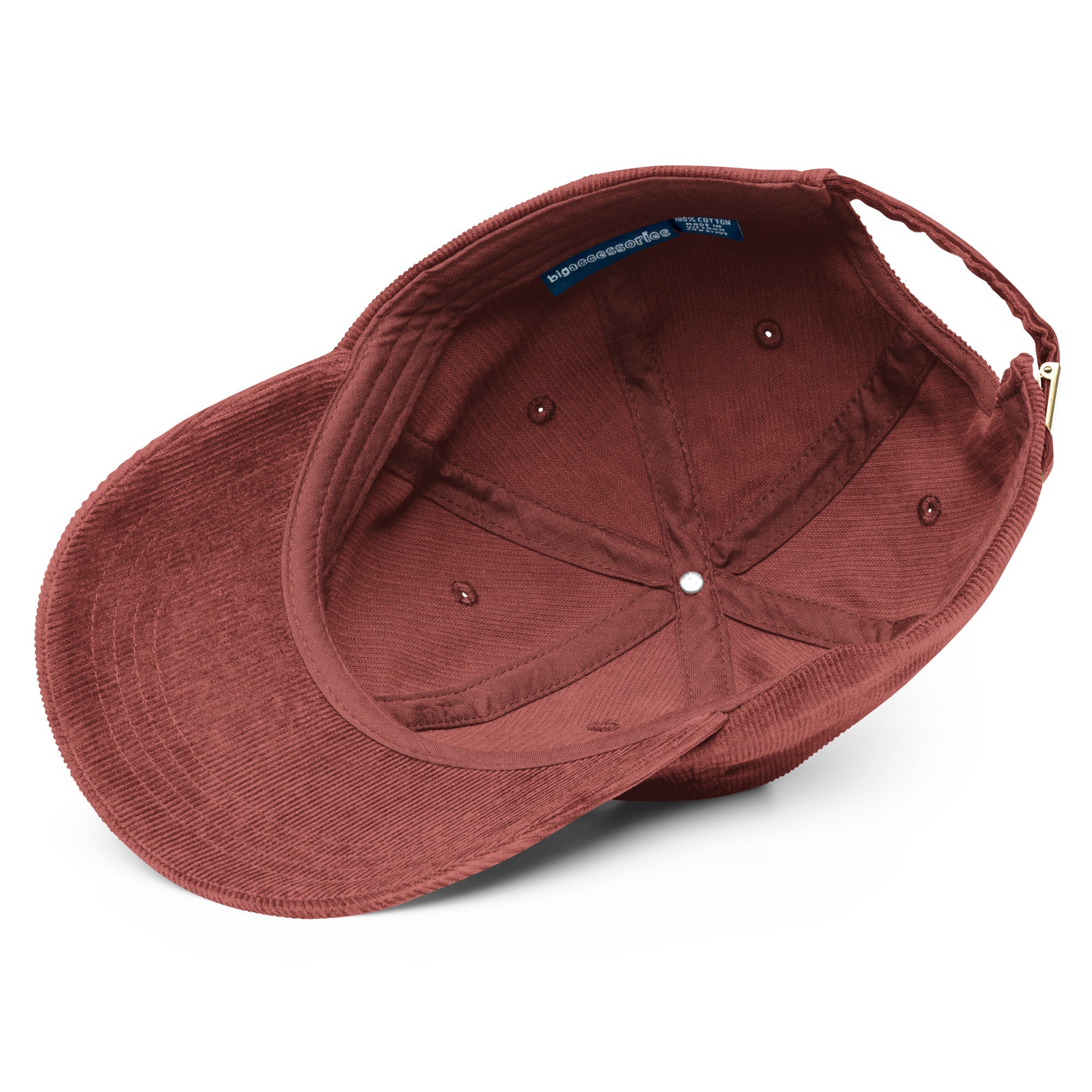 Embroidered Cotton Corduroy Cap