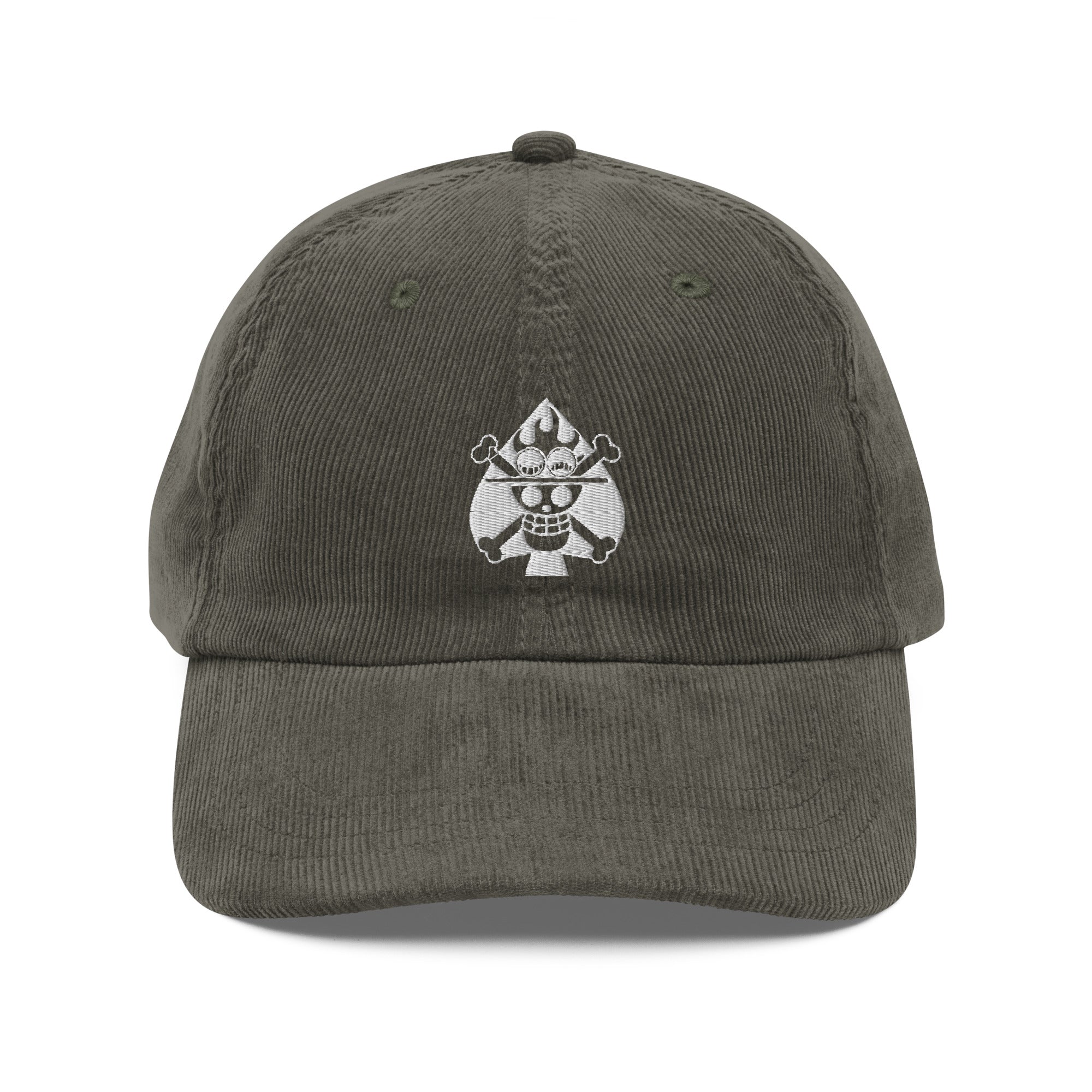 Embroidered Cotton Corduroy Cap